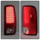 Chevy Suburban 2000-2006 Red Clear LED Tail Lights