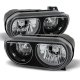 Dodge Challenger 2008-2014 Black Headlights