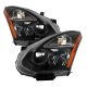 Nissan Rogue 2008-2014 Black Headlights