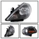 Nissan Versa 2007-2012 Black Headlights