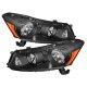 Honda Accord Sedan 2008-2012 Black Crystal Headlights