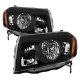 Honda Pilot 2009-2011 Black Headlights