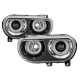 Dodge Challenger 2008-2014 Black Halogen Projector Headlights