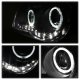 Chrysler 300C 2005-2010 Black LED Halo Headlights