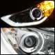 Hyundai Elantra 2011-2013 Smoked Halo Projector Headlights LED DRL