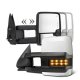 GMC Sierra 2003-2006 White Towing Mirrors Smoked LED Lights Power Heated