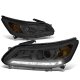 Honda Accord 2013-2015 Smoked Projector Headlights Tube DRL