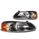 Chrysler Sebring Sedan 2001-2003 Black Headlights