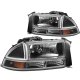 Dodge Dakota 1997-2004 Black Euro Headlights