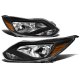 Ford Focus 2012-2014 Black Euro Headlights