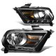 Ford Mustang 2010-2014 Black Euro Headlights