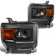 GMC Sierra 3500HD 2015-2016 Black Projector Headlights