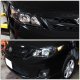 Toyota Corolla Sedan 2011-2013 Black Headlights