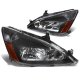 Honda Accord 2003-2007 Black Headlights