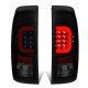 Ford F150 1997-2003 Black Smoked LED Tail Lights Red C-Tube