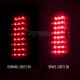 GMC Sierra 3500HD Dually 2007-2014 Red and Clear LED Tail Lights