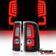 GMC Sierra 2500HD 2007-2014 Black Custom LED Tail Lights Red Tube