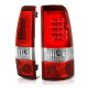 GMC Sierra 1500HD 2001-2006 Red LED Tail Lights Tube