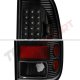 Ford F250 1999-2004 Black Headlights Set and LED Tail Lights