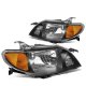 Mazda Protege Sedan 2001-2003 Black Headlights