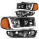 GMC Sierra Denali 2002-2006 Black Headlights Tube DRL