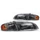 Mazda 626 1998-1999 Black Headlights and Corner Lights