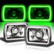 Toyota Supra 1981-1993 Black Green Halo Tube Sealed Beam Headlight Conversion