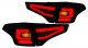 Toyota RAV4 2013-2015 Smoked Tube LED Tail Lights