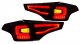 Toyota RAV4 2013-2015 Smoked Red Tube LED Tail Lights