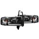 Dodge Ram 2500 1994-2002 Black Headlights LED DRL