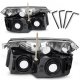 Chevy Avalanche 2002-2006 Body Cladding Black Headlights Set