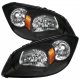 Pontiac G5 2007-2009 Headlights Black Housings