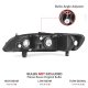 Honda Accord 1998-2002 Black Euro Headlights