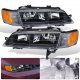 Honda Accord 1994-1997 Black Headlights Set