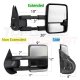 Chevy Avalanche 2007-2013 Silver Towing Mirrors Smoked LED Lights Power Heated