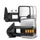 Chevy Silverado 2007-2013 Silver Towing Mirrors Smoked LED Lights Power Heated