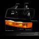 GMC Savana 2003-2021 Black Smoked Headlights Amber Bumper Lights