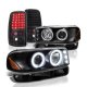 GMC Yukon XL 2000-2006 Black Halo Projector Headlights and LED Tail Lights