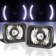 1986 Hyundai Excel White LED Black Chrome Sealed Beam Headlight Conversion