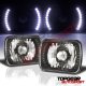 Chevy Tahoe 1995-1999 White LED Black Chrome Sealed Beam Headlight Conversion