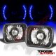 1986 Hyundai Excel Blue LED Black Chrome Sealed Beam Headlight Conversion