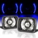 1986 Hyundai Excel Blue LED Black Chrome Sealed Beam Headlight Conversion