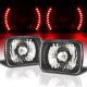 Acura Integra 1986-1989 Red LED Black Sealed Beam Headlight Conversion