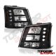 Chevy Silverado 1500HD 2003-2006 Black Headlights and Bumper Lights Conversion Set