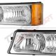 Chevy Avalanche 2003-2005 Clear Euro Headlights and Bumper Lights