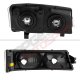 Chevy Avalanche 2003-2005 Clear Euro Headlights and Bumper Lights