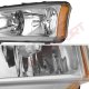 Chevy Silverado 3500 2003-2006 Clear Euro Headlights and LED Bumper Lights