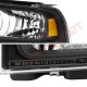 Ford F450 2005-2007 Black Headlights