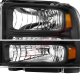 Ford F550 2005-2007 Black Headlights