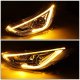 Hyundai Elantra Sedan 2011-2013 LED DRL Projector Headlights